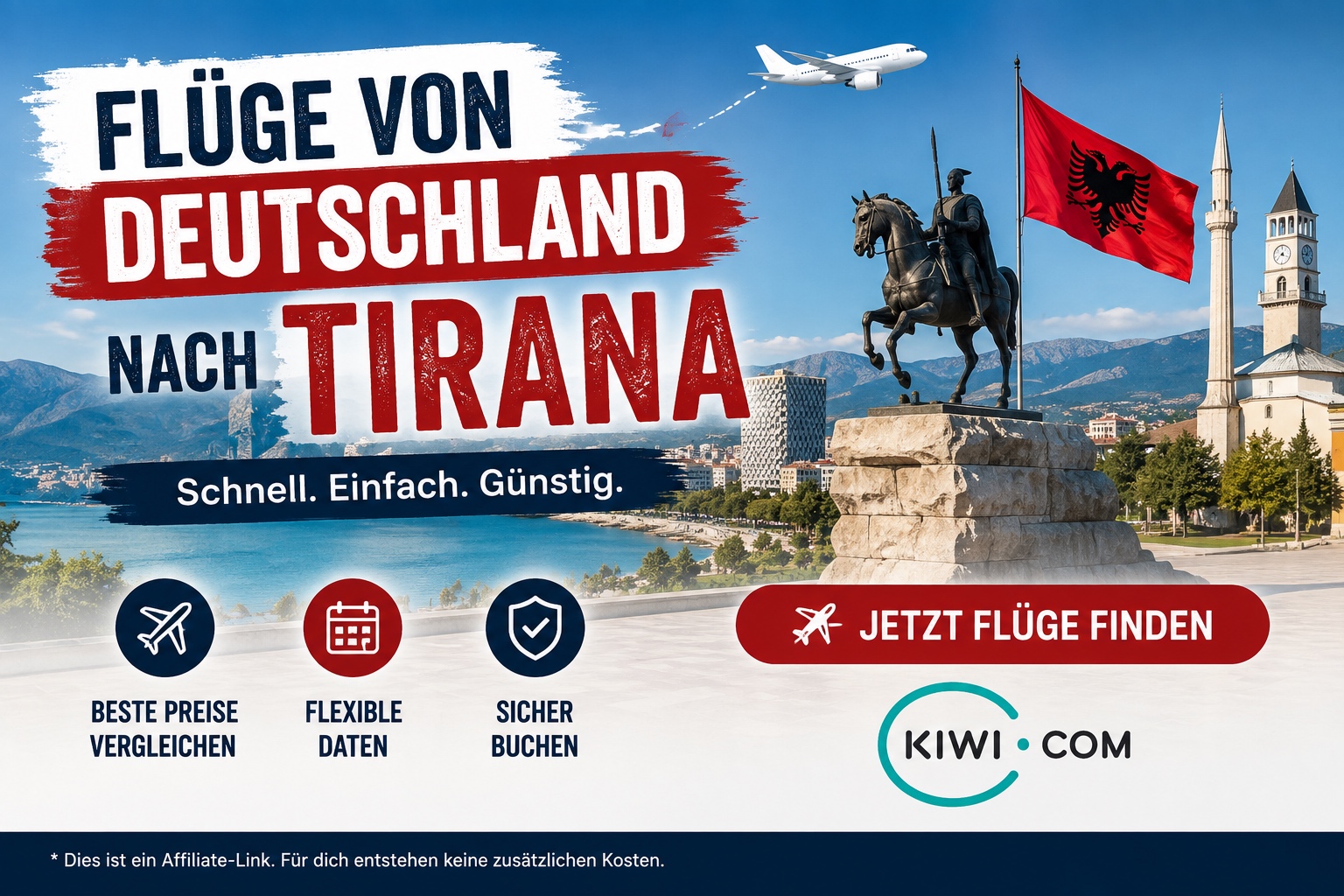 Flüge von Deutschland nach Tirana finden